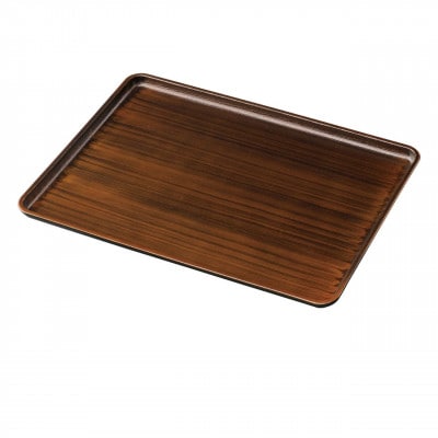 紀州漆器 サービストレー 5枚組 黒丹杢 39cm 尺三