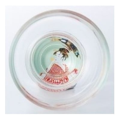 紀州漆器 ぬりもん de Verre 盃 蒔絵 歌麿 ポッピンを吹く娘 1個