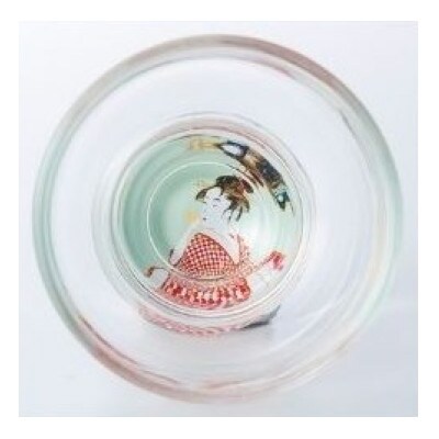 紀州漆器 ぬりもん de Verre 盃 蒔絵 歌麿 ポッピンを吹く娘 1個