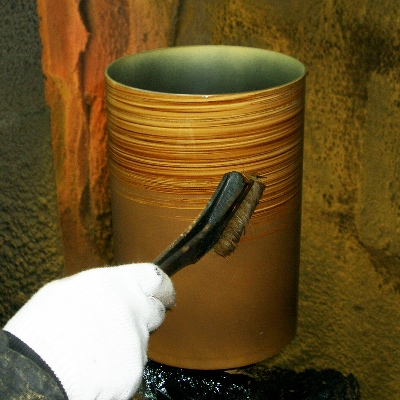 和歌山県海南市 木目塗り ダストBOX ひのき杢 ナチュラル M 6.8L 2個組 おしゃれなゴミ箱