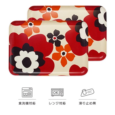 和歌山県海南市 SRトレー L 39cm フフラ 2枚組 家庭用電子レンジと食洗機対応のトレー