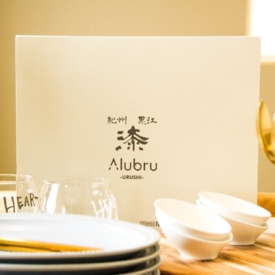 和歌山県海南市 黒江塗りキッチンブラシセット Alubru-漆- パステルピンク