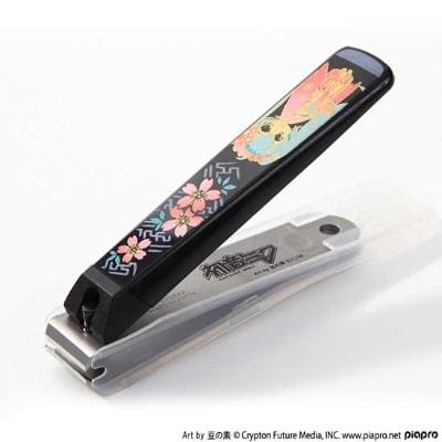 紀州漆器 蒔絵爪切り 初音ミク