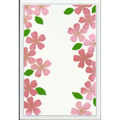 紀州漆器　蒔絵御朱印帳　桜花(白)