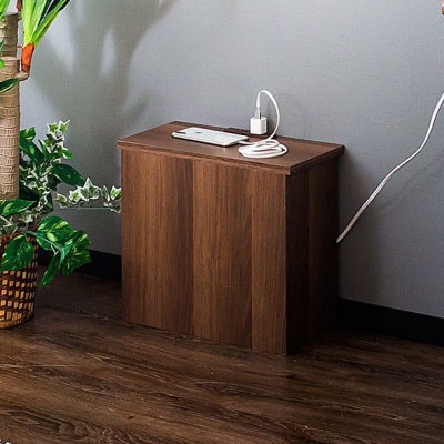 ケーブルボックス コンセント付き ウォールナット aku101084402