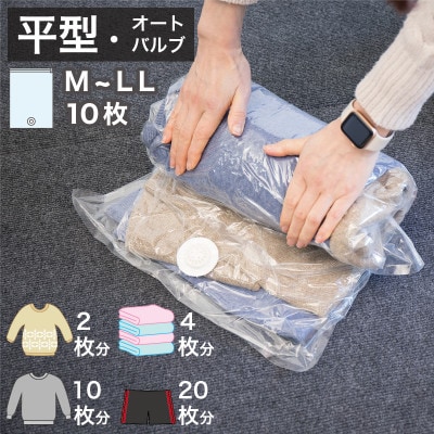 2Way バルブ衣類圧縮パック サイズ色々10枚セット SNG1021016