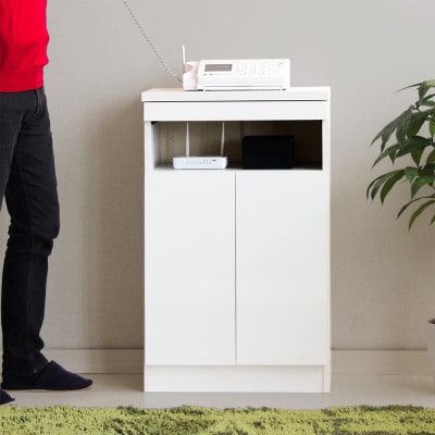 Golden FAX台 扉2枚タイプ ホワイト aku100340792