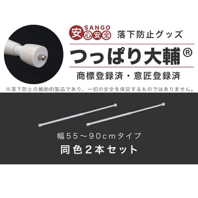 つっぱり大輔 55cm～90cm ブラック 2本セット byt101171892
