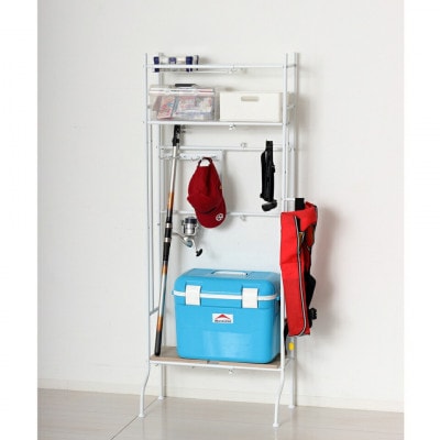 スポーツ用品ラック ホワイト AKU104405302