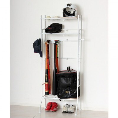 スポーツ用品ラック ホワイト AKU104405302