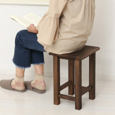 焼桐角スツール  AKU1044773