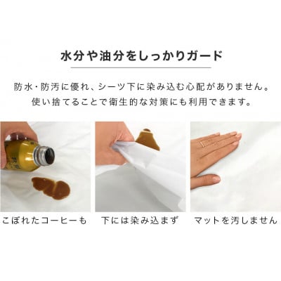 使い捨てビニール防水シーツ 10枚入り 幅180×長さ240 白 BYT1011379