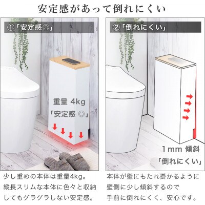 トイレラック 薄型 ホワイト aku101102513