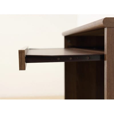 フットリラクゼーションデスク ウォールナット フットレスト付き AKU101338502