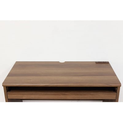 フットリラクゼーションデスク ウォールナット フットレスト付き AKU101338502