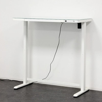 電動昇降デスク メモリー機能付 白 幅120×奥行60×高さ72～121cmAKU101338801