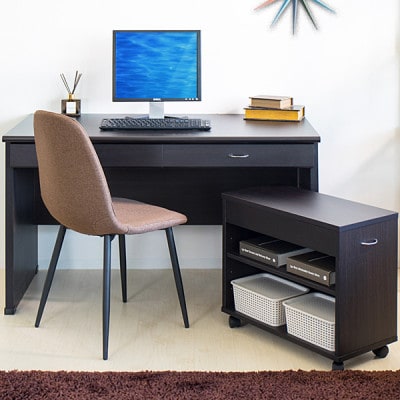 システムデスク・ラック 2点セット 幅120cm ブラウン SB99184994659989802