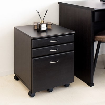 キャスター付き デスクチェスト 単品 ブラウン SB99185994669989902