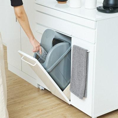 スライド棚付きダストボックス2D ホワイト AKU104405101