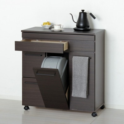 スライド棚付きダストボックス4D ブラウン AKU104405202