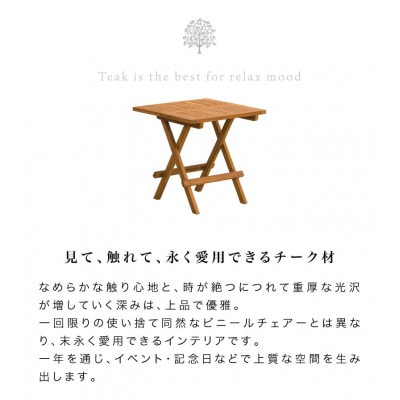 チークテーブル折りたたみ式 単品 AKU1008202