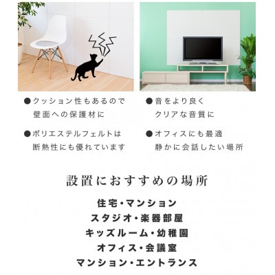 45度カット 吸音マット 80×60 12枚 BYT101004902