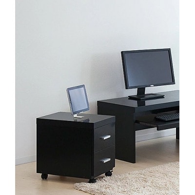 フロア用ワゴン 鏡面ホワイト 幅30cm 引き出し AKS100962104