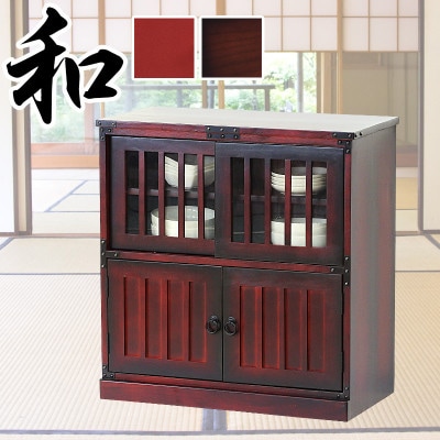 和室にピッタリ和風家具 水屋箪笥 幅67×奥行34.5×高さ70cm 昭和レトロ sb64735