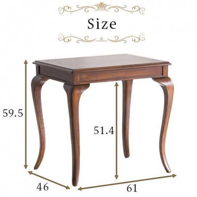 ウェール コーヒーテーブル アンティーク調 天然木 幅61cm 完成品 AKU1001428