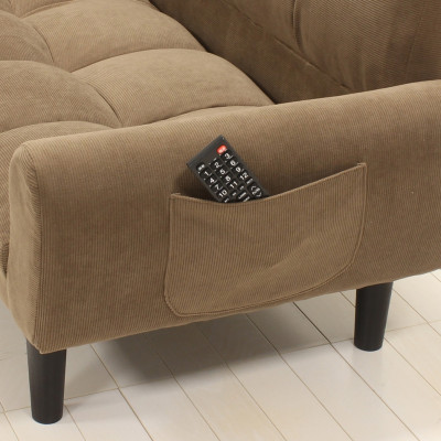 2P コーデュロイソファー コーヒーブラウン AKU102089201