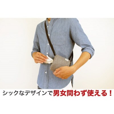 ペットお散歩用 ロールペーパー収納ポーチ オレンジ 約幅12cm BSM101174903