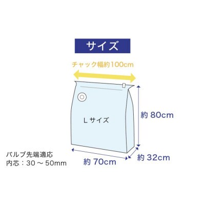 10枚入り 掃除機がなくてもキューブ型 圧縮袋L約横70×縦80×マチ32cm ACT1021011