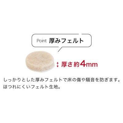 フェルト床キズ防止シール(丸 直径2cm 90個入り) SNG1021074
