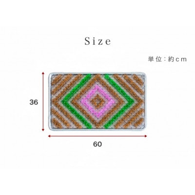 玄関マット 泥 雪 落とし 36×60cm グリーン SNG102107802
