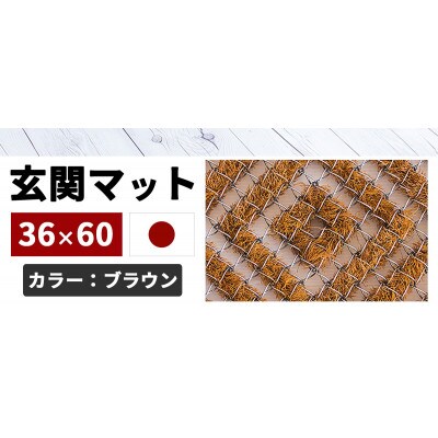 玄関マット 泥 雪 落とし 36×60cm ブラウン SNG102107803