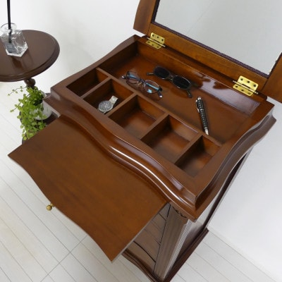 アンティーク ミラー付チェスト4段  AKU1022489