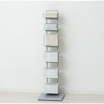 ブックタワーシェルフ(グレー)本棚 収納　AKU105645501