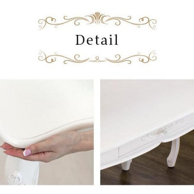 コモ ダイニングテーブル 75 引出付 ホワイト AKU1008910