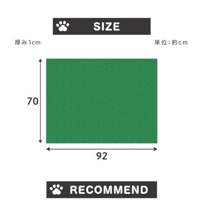 人工芝タイプの猫砂マット 92×70 BDK1013151