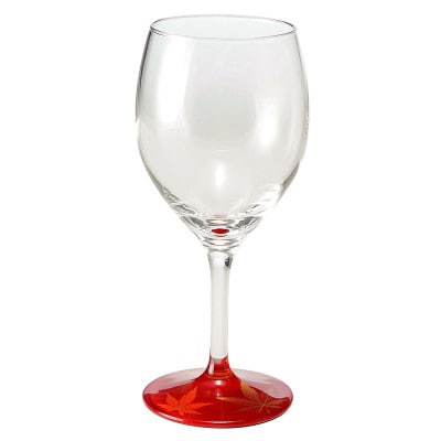 ぬりもん de Verre ワイングラス 蒔絵 紅葉 赤