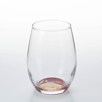 ぬりもん de Verre ダルマグラス 蒔絵 富士山 赤
