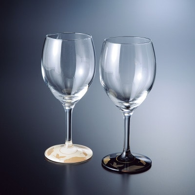 ぬりもん de Verre ワイングラス 蒔絵 万葉鶴 ペア