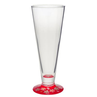ぬりもん de Verre ピルスナー 蒔絵 桜 赤