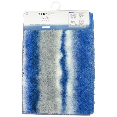 バスマット 約45×60cm すべりにくい加工 /タイダイ ブルー