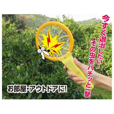 電撃殺虫ラケット”ナイス蚊っち(R)” 三層ネット大・小2本組 蚊取り器 単3アルカリ乾電池4本付き