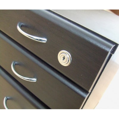 フェイバーデスク90鍵付　ブラウン