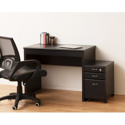 フェイバーデスク90鍵付　ブラウン