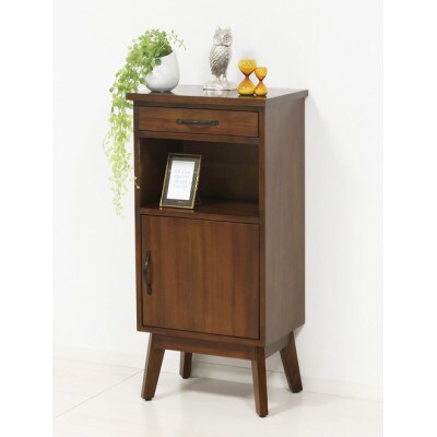 マホガニー天然木電話台