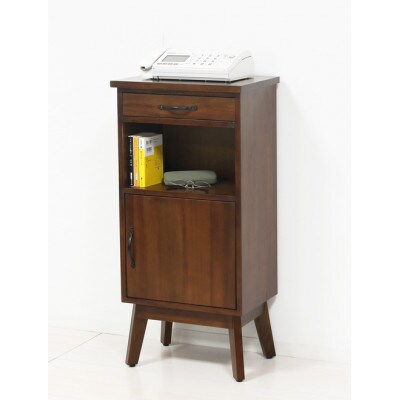 マホガニー天然木電話台