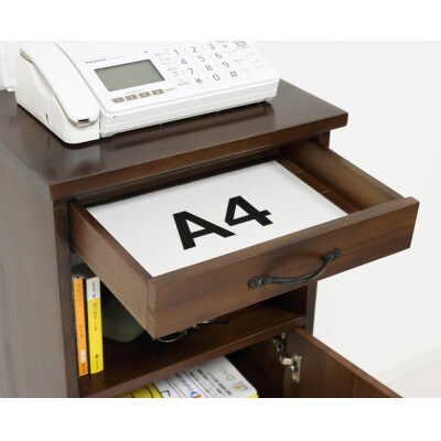 マホガニー天然木電話台